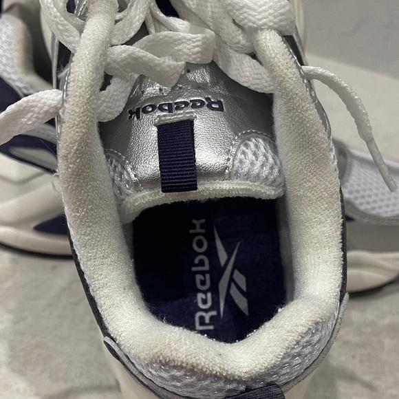 Reebok Silver and White Women's Sneakers - Picture 5 of 7